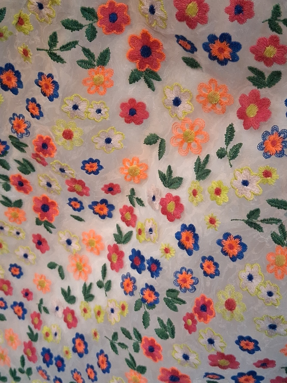 Boden Marjorie Organza White Sleeveless Midi Dress with Multicolor Floral Print - Picture 8 of 10